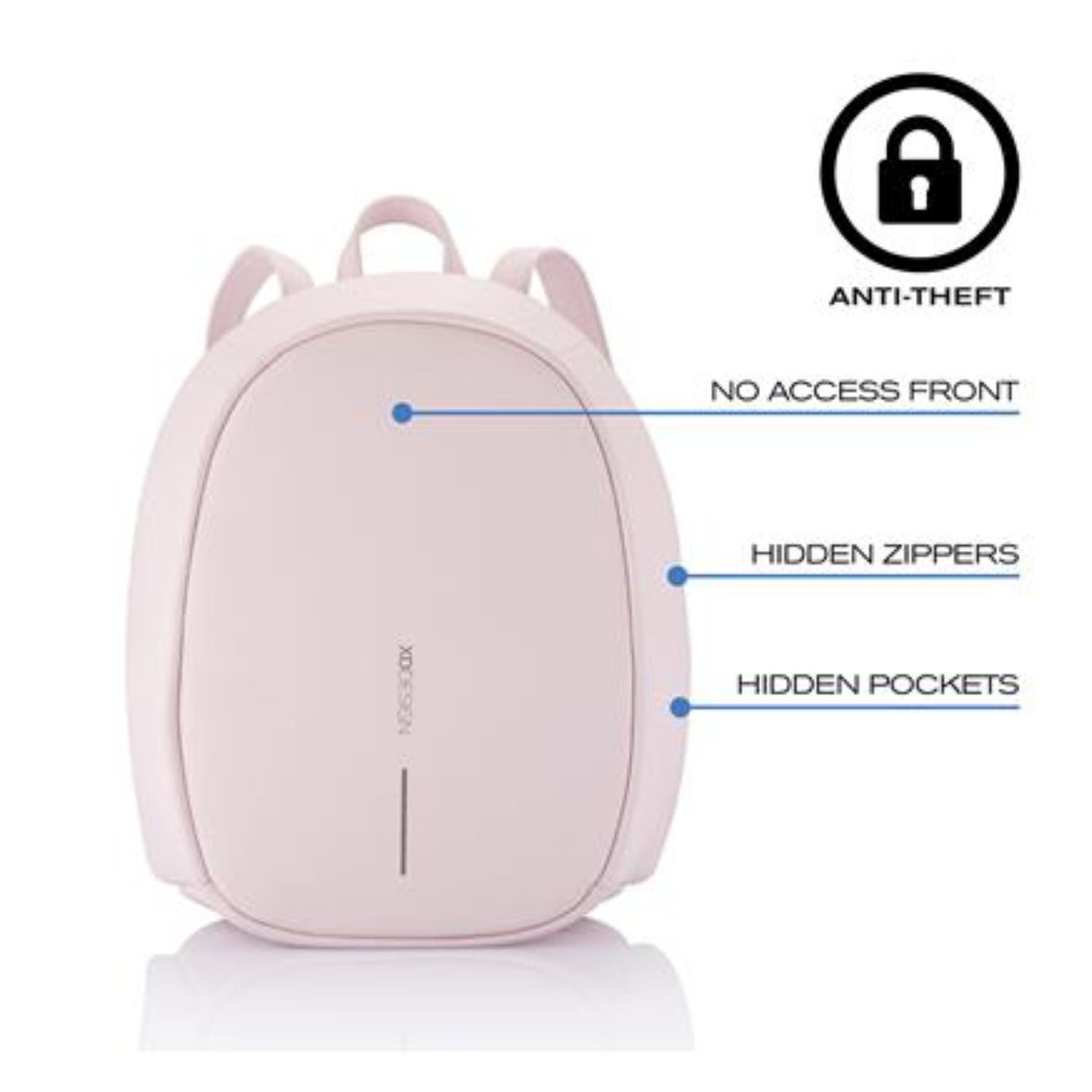 Pink anti theft backpack best sale