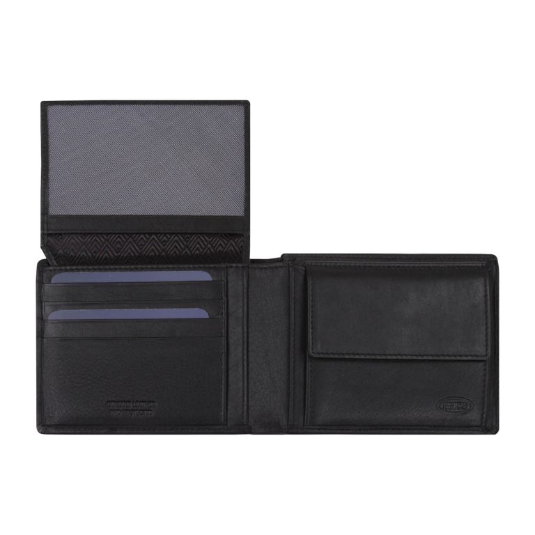 Bric's Gran Sasso Bifold Wallet With Coin Pouch (Black) - Seager Inc