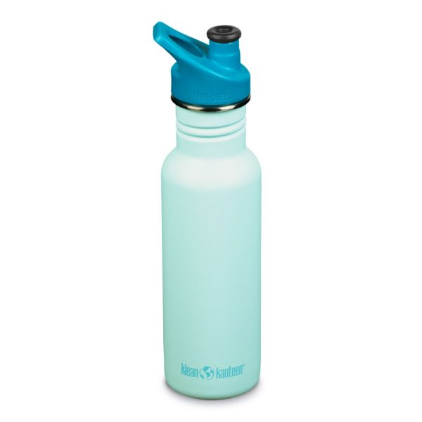 Klean Kanteen Classic 18oz Water Bottle (with Sport Cap) (Blue Tint ...