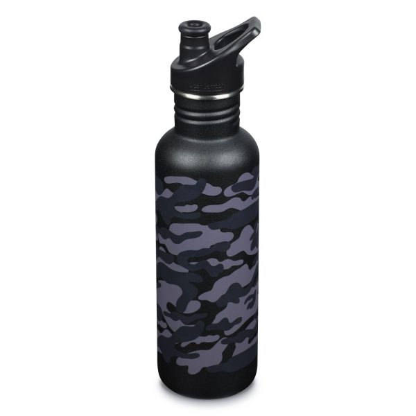 Klean Kanteen Classic 27oz Water Bottle (with Sport Cap) (Black Camo ...